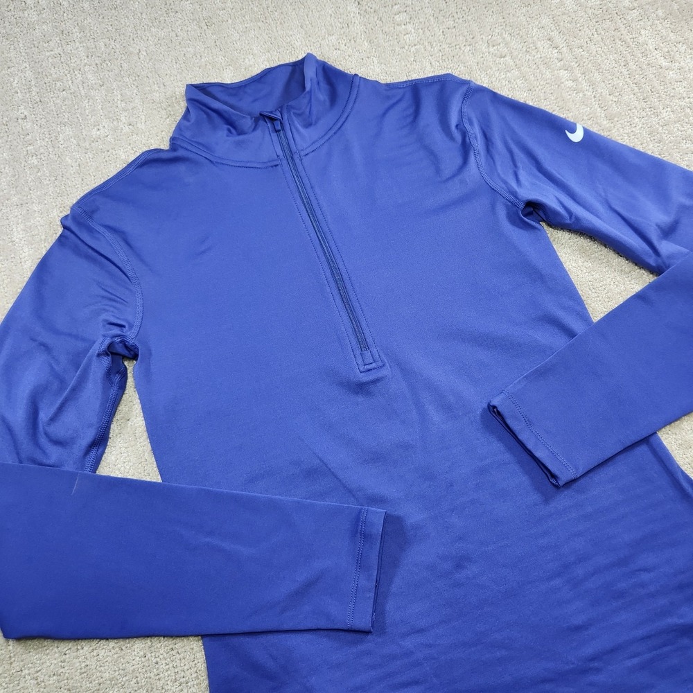 Nike Women's Royal Blue Half-Zip Sweatshirt